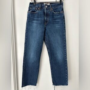 LEVI’S WEDGIE STRAIGHT RAW HEM ANKLE WOMEN'S JEANS